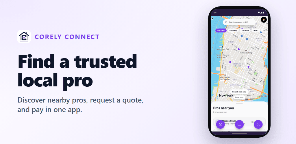 Corely Connect local service discovery overview